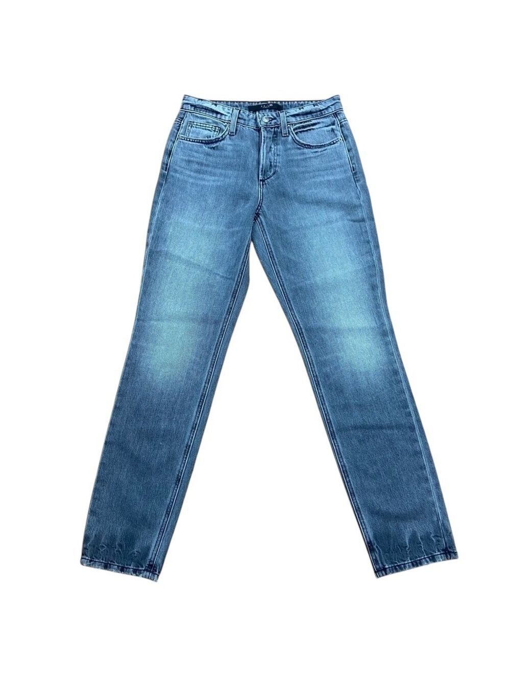 NWT Joe’s The Smith high risestraight ankle jeans grey faded black button fly 26